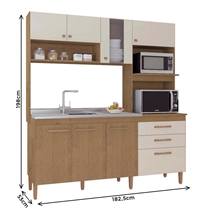 Cozinha Compacta 8 Portas e 2 Gavetas Atualle Alvorada New