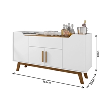 Buffet 4 Portas 1 Gaveta 136cm Bechara Future