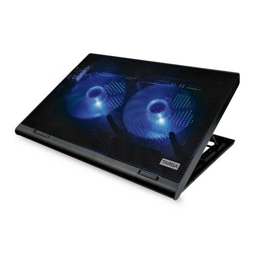 Suporte para Notebook Targa STAND4Q 14 e 15,6” Cooler Duplo LED 2 USB - Preto