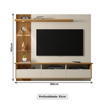 Painel para TV até 60 Polegadas 1,8m com LED Bechara Trend