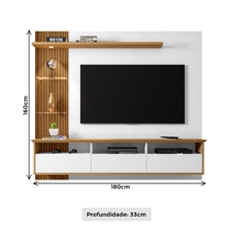 Painel para TV até 60 Polegadas 1,8m com LED Bechara Trend