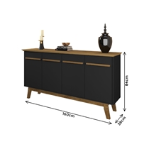 Buffet 4 Portas 160cm Bechara Opala