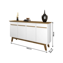 Buffet 4 Portas 160cm Bechara Opala