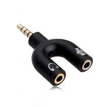 Plug Adaptador tipo U/Y Vokal P3 X P2 - Preto