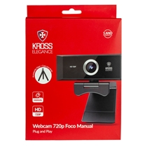 Webcam Kross Elegance KE-WBM720P HD 720p Foco Fixo - Preto