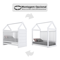 Berço Mini Cama 2 em 1 Henn Montessoriano Americano