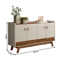 Buffet 4 Portas 160cm Linea Brasil Abruzzo