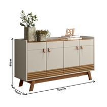 Buffet 4 Portas 160cm Linea Brasil Abruzzo