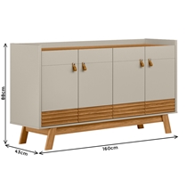 Buffet 4 Portas 160cm Linea Brasil Abruzzo