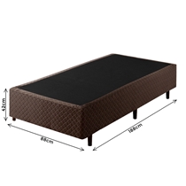 Base para Cama Box Solteiro Umaflex Atenas 88x188x42cm - Marrom