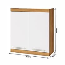 Armário Aéreo 80cm 2 Portas Nesher Burguesa Premium