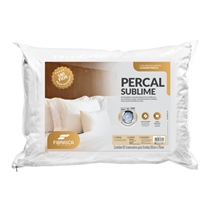 Travesseiro Fibrasca Percal Sublime Pérolas Siliconadas 40x60cm - Branco