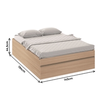 Cama Casal Castro Móveis Versátil 7050A 143x194x44,5cm