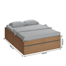 Cama Casal Castro Móveis Versátil 7050A 143x194x44,5cm