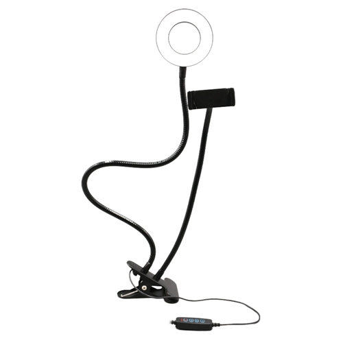 Suporte Ring Light Multilaser AC369 Flexivel 9,5 W Com LED - Preto