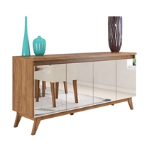 Buffet 4 Portas Espelhadas 156cm Viero Glamour