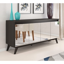 Buffet 4 Portas Espelhadas 156cm Viero Glamour