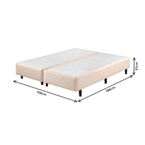 Base para Cama Box Queen Ecoflex Somie 158x198x37cm Liso Champagne