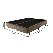 Base para Cama Box King Cristalflex Barcelona 193x203x36cm Suede - Marrom