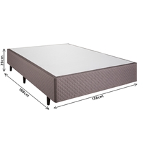 Base para Cama Box Casal Herval Idea 138x188x39cm - Marrom