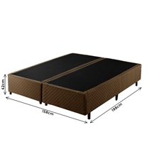 Base para Cama Box Queen Umaflex Capuccino 158x198x42cm - Marrom