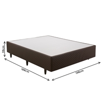 Base para Cama Box Casal Herval Idea 138x188x39cm - Marrom