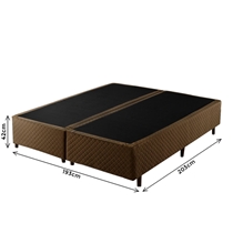 Base para Cama Box King Umaflex Capuccino 193x203x42cm - Marrom