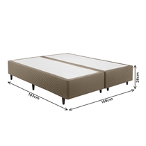 Base para Cama Box Queen Herval Idea Suede 158x198x28cm - Bege