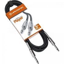 Cabo para Instrumento Hayonik Player P10 x P10 3 Metros - Preto