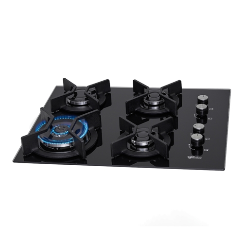 Cooktop 4 Bocas à Gás Fischer Infinity com Tripla Chama e Acendimento Superautomático Preto - Bivolt