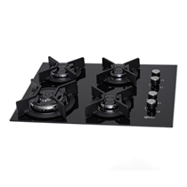 Cooktop 4 Bocas à Gás Fischer Infinity com Tripla Chama e Acendimento Superautomático Preto - Bivolt