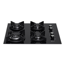 Cooktop 4 Bocas à Gás Fischer Infinity com Tripla Chama e Acendimento Superautomático Preto - Bivolt