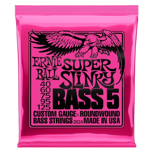 Encordoamento Para Baixo 5 Cordas Níquel Ernie Ball Super Slinky 040-125