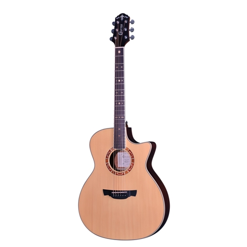 Violão Grand Auditorium Crafter STG G-16CE Elétrico Cordas de Aço Natural com Equalizador LR-T NX e Bag