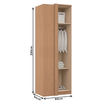 Guarda-Roupa Modulado de Canto Reto 1 Porta Castro Elegance 4207A