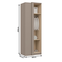 Guarda-Roupa Modulado de Canto Reto 1 Porta Castro Elegance 4207A