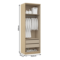 Guarda-Roupa Modulado 2 Portas 2 Gavetas Castro Elegance