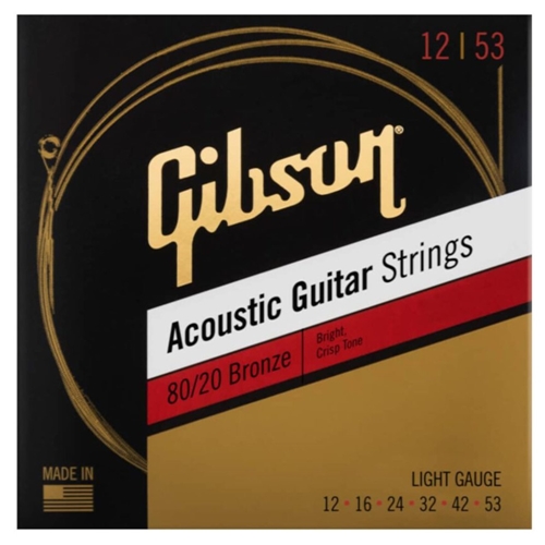 Encordoamento para Violão Bronze 80/20 Gibson JG Light 012-053