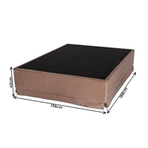 Base para Cama Box Casal Cristalflex Suede Gomo 138x188x40cm – Marrom