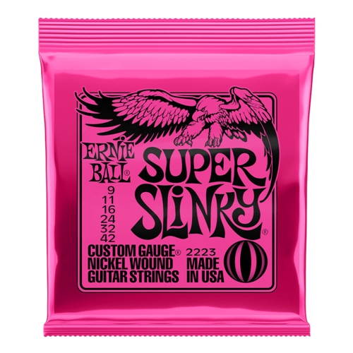 Encordoamento para Guitarra Ernie Ball Super Slinky Nickel Wound 009-042