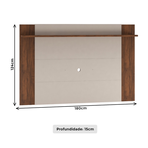 Rack Berlim Painel Dalas Viero para TV até 55 Pole Schumann