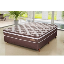 Cama Box Casal Cristalflex Charm 138x188x61cm Molas Ensacadas - Marrom