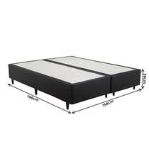 Base para Cama Box Queen Herval Idea Poliéster 158x198x39cm - Preto