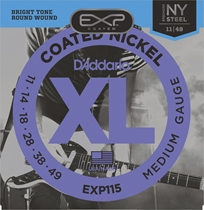 Encordoamento D addario Guitarra EXP115 revestido com níquel, 11-49