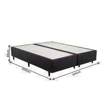 Base para Cama Box King Herval Idea 193x203x39cm - Preto