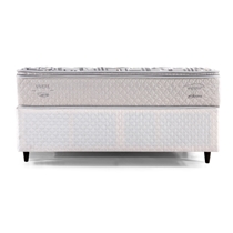 Cama Box Casal Herval C1604 138x188x64cm Espuma - Branco/Cinza