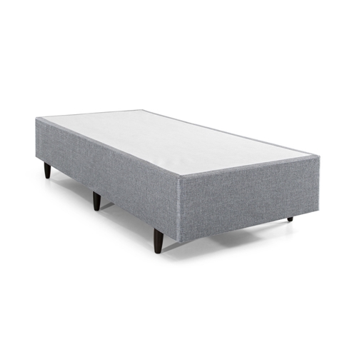 Base para Cama Box Solteiro Herval Meditare 88x188x28cm 100% Poliéster - Cinza