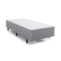 Base para Cama Box Solteiro Herval Meditare 88x188x28cm 100% Poliéster - Cinza