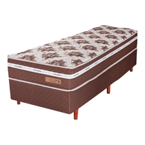 Cama Box Solteiro Molas Ensacadas Cristalflex Charm 88x188x61cm - Marrom