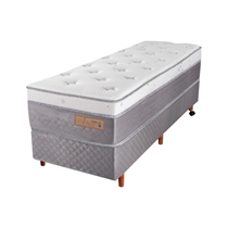 Cama Box Solteiro Cristalflex Ibiza 88Xx188x71 Molas Ensacadas - Cinza